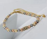 Brazalete tricolor con balin y acero de 4 mm